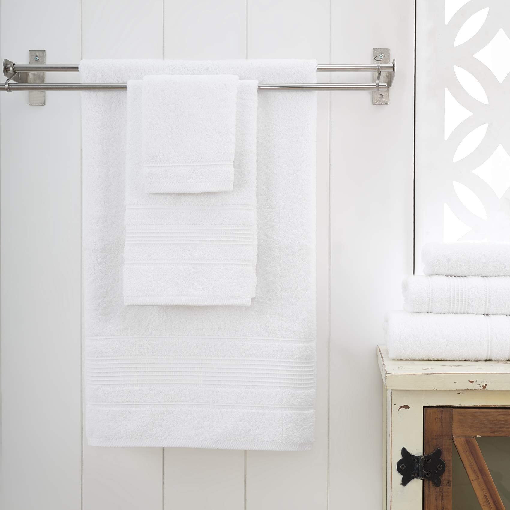 Qute Home 6-Piece Bath Towels Set, 100% Turkish Cotton Premium Quality Bathroom Towels, Soft And Absorbent Turkish Towels, Set I